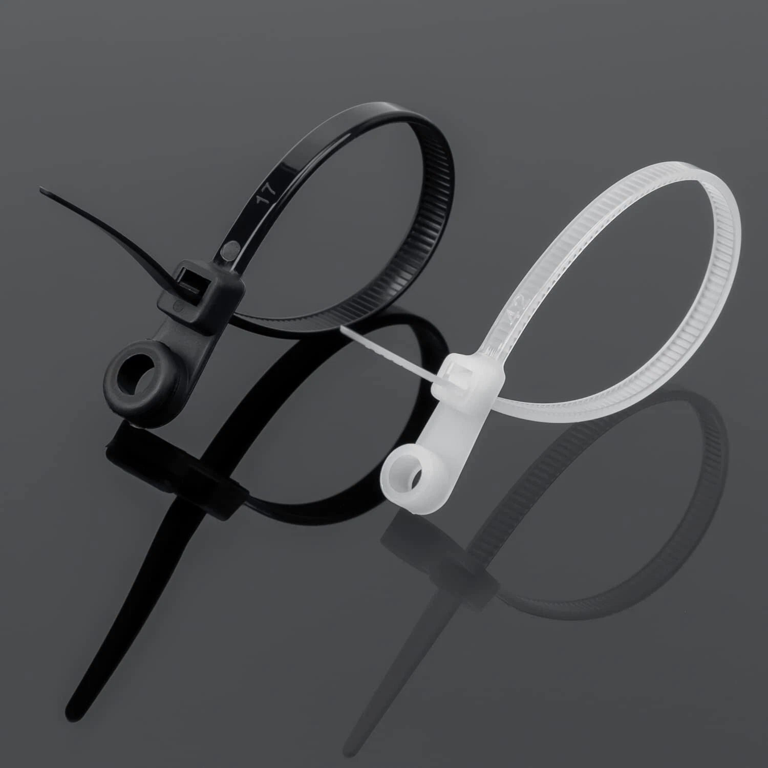 Mountable Nylon Cable Tie 200mm x 4.8mm – Black (Pack of 100)